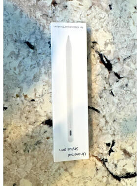 Universal Stylus Pen Rechargeable USB-C Magnetic for iPad Android Tablets White